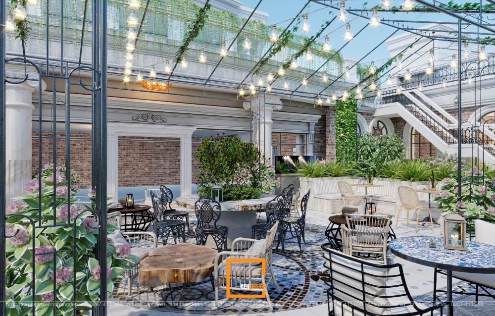 Thiết kế quán cafe sân vườn