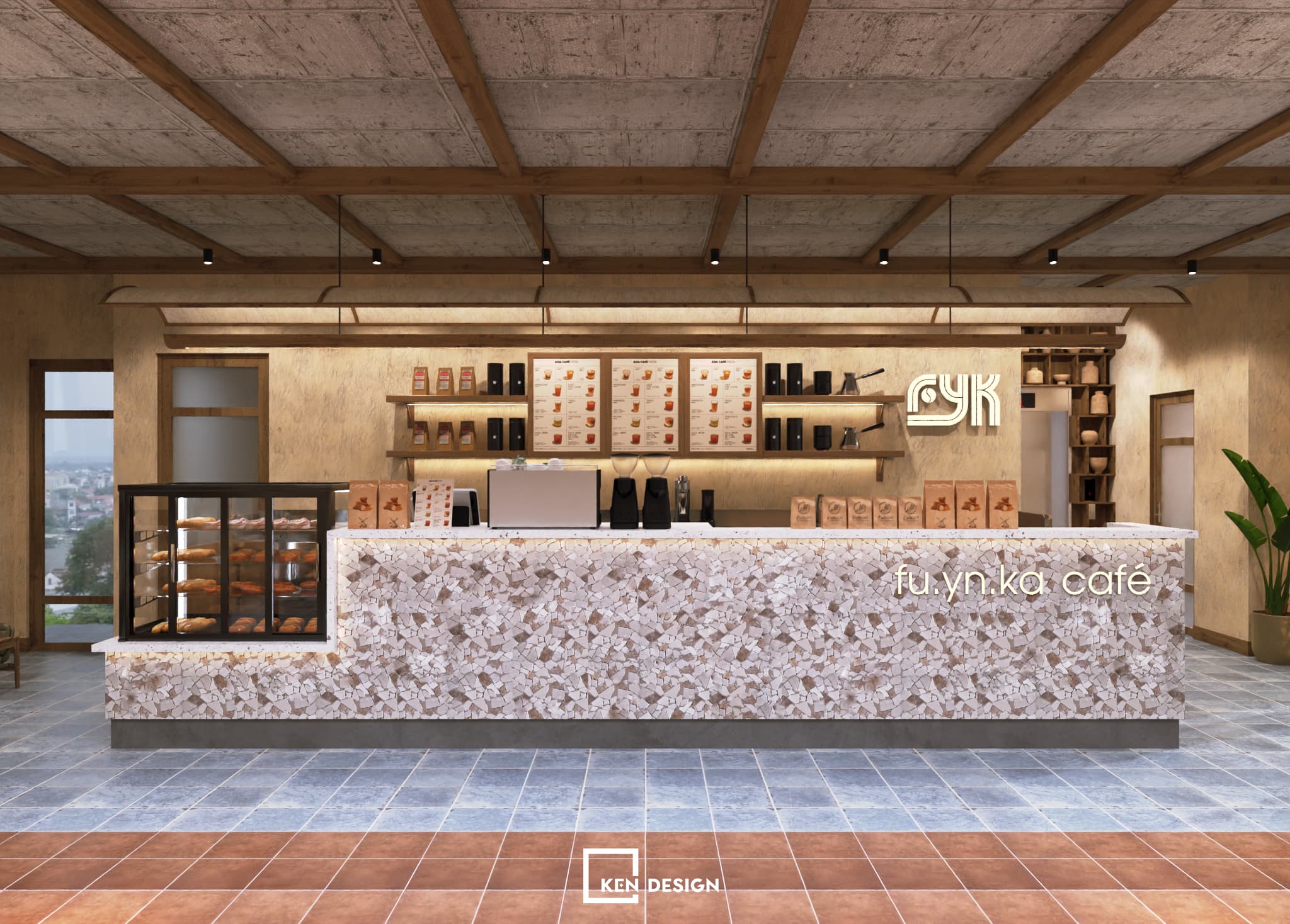 thiết kế quán Fu.yn.ka cafe tại Phúc Yên