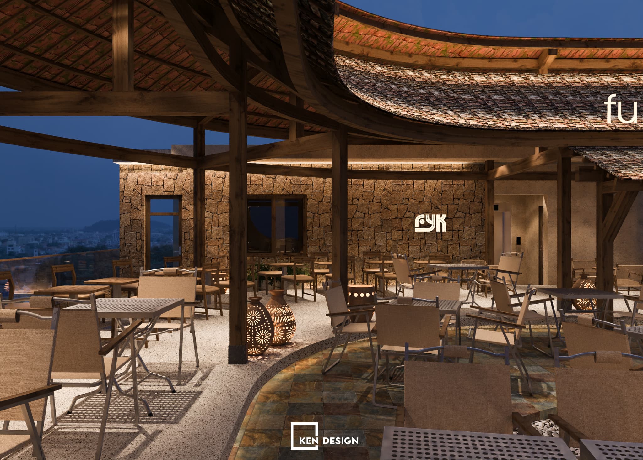 thiết kế quán Fu.yn.ka cafe tại Phúc Yên