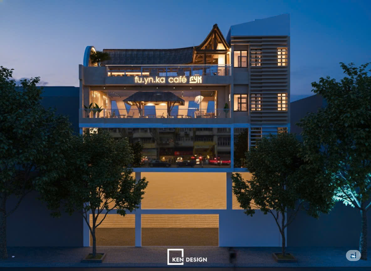 thiết kế quán Fu.yn.ka cafe tại Phúc Yên