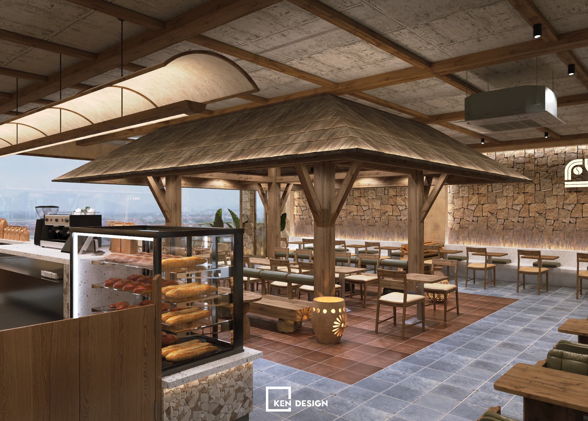 thiết kế quán Fu.yn.ka cafe tại Phúc Yên