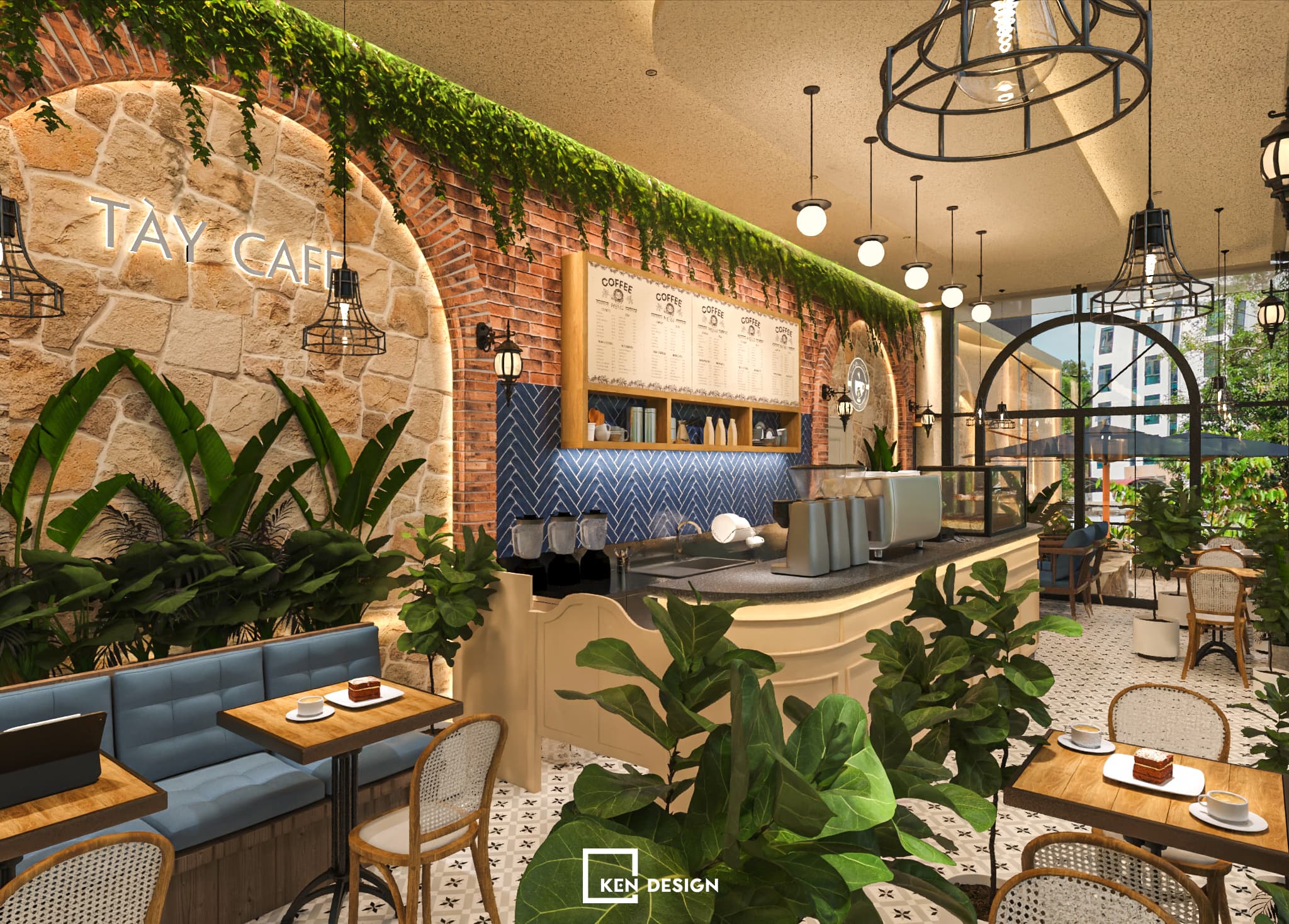 Thiết kế quán Tày Cafe 