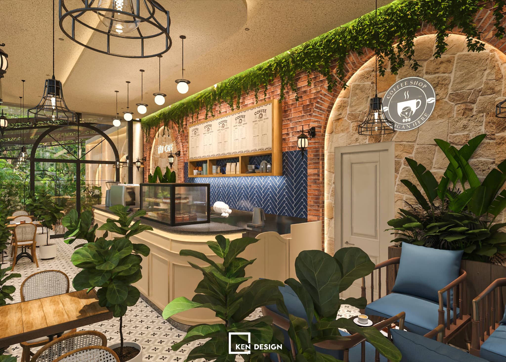 Thiết kế quán Tày Cafe 