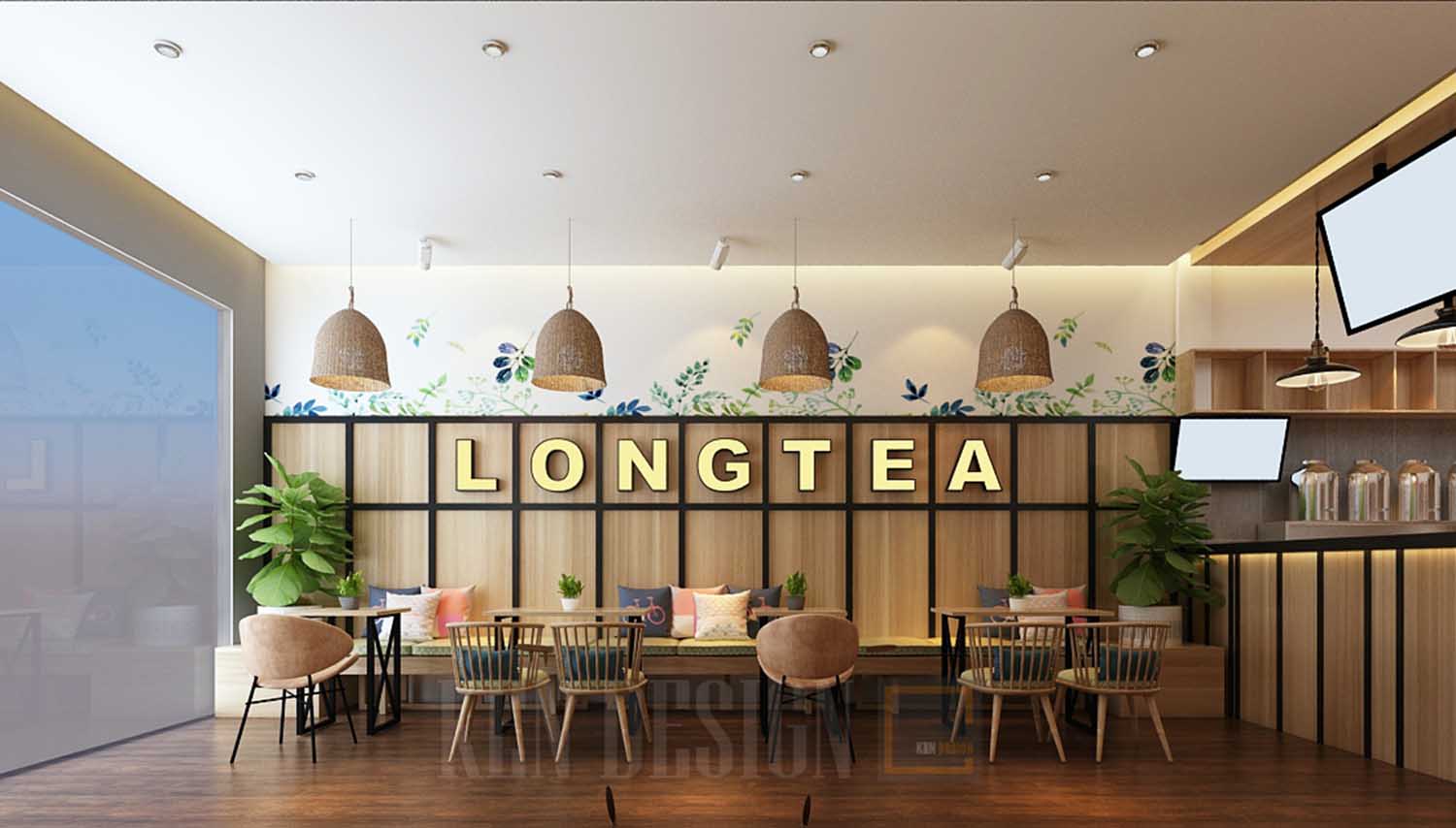 Thiết kế quán trà sữa Long Tea