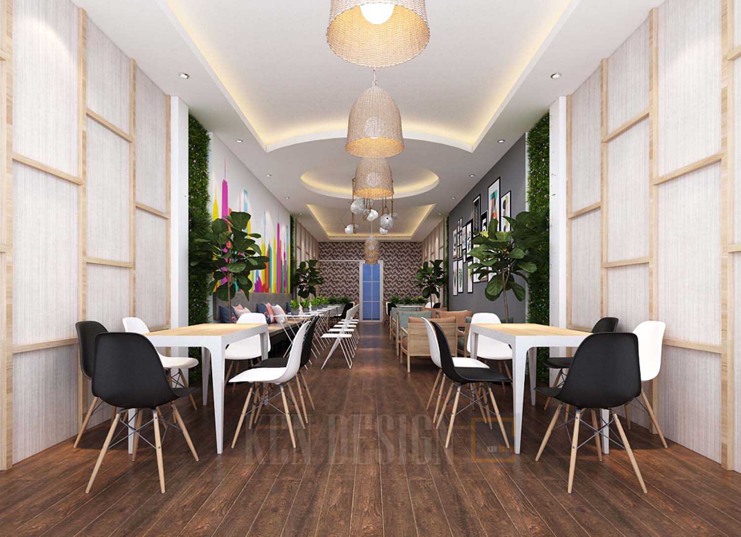 Thiết kế quán trà sữa Long Tea