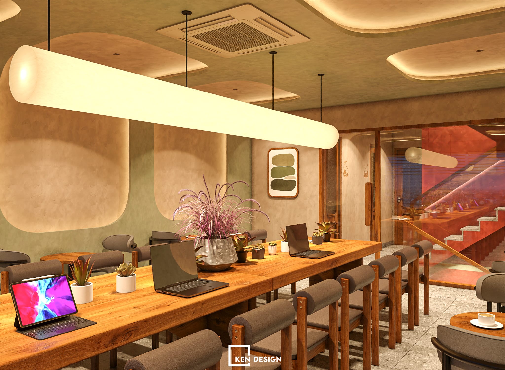 thiết kế quán Win Lucky Coffee & Tea