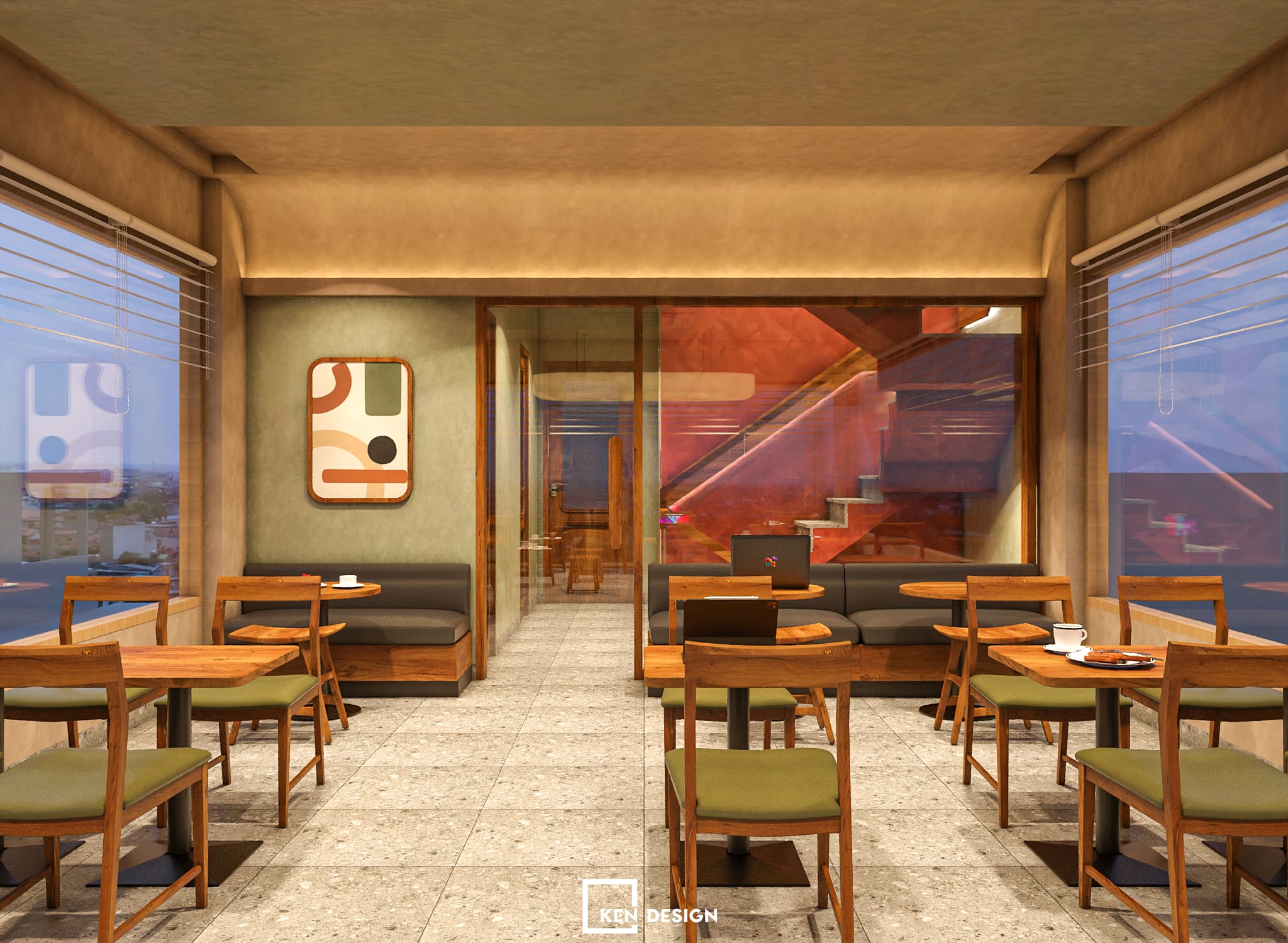 thiết kế quán Win Lucky Coffee & Tea