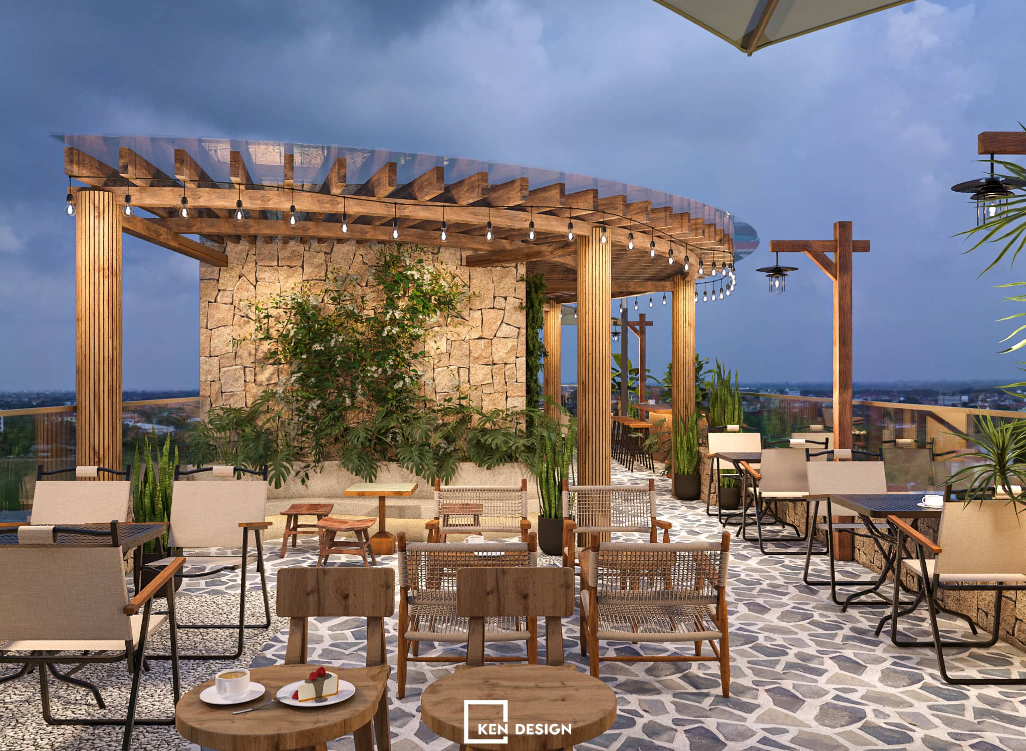 thiết kế quán Win Lucky Coffee & Tea