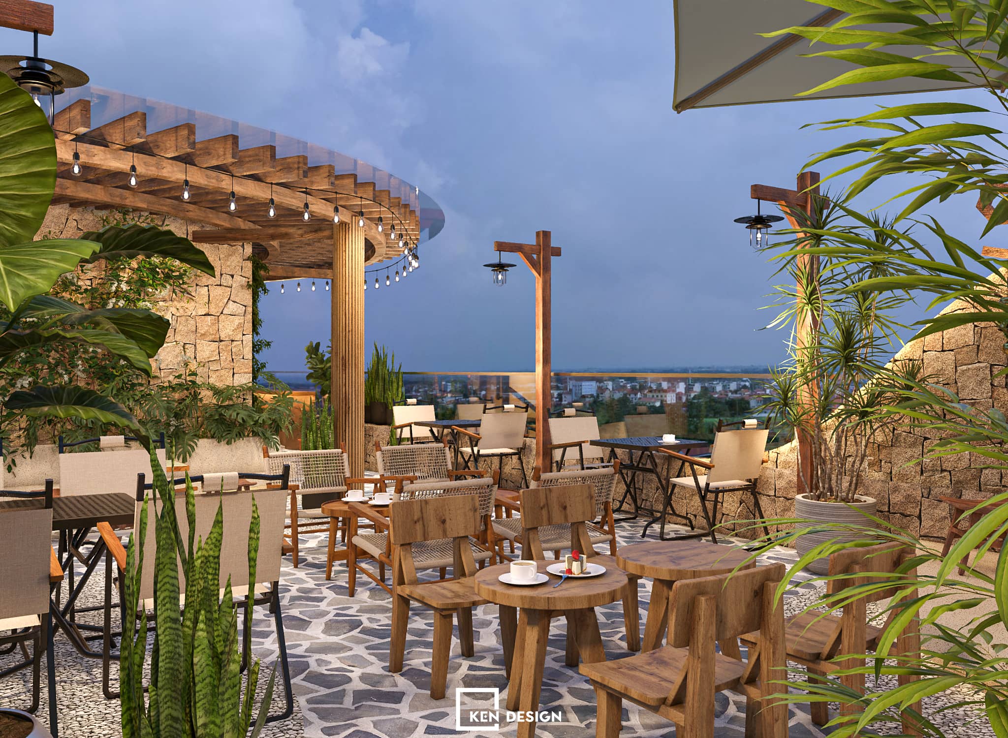 thiết kế quán Win Lucky Coffee & Tea