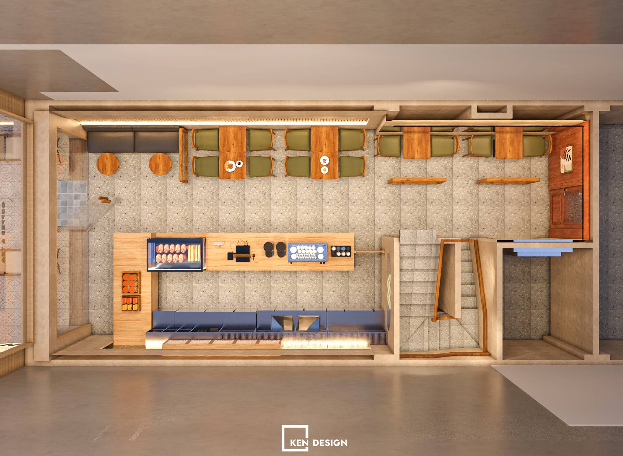 thiết kế quán Win Lucky Coffee & Tea