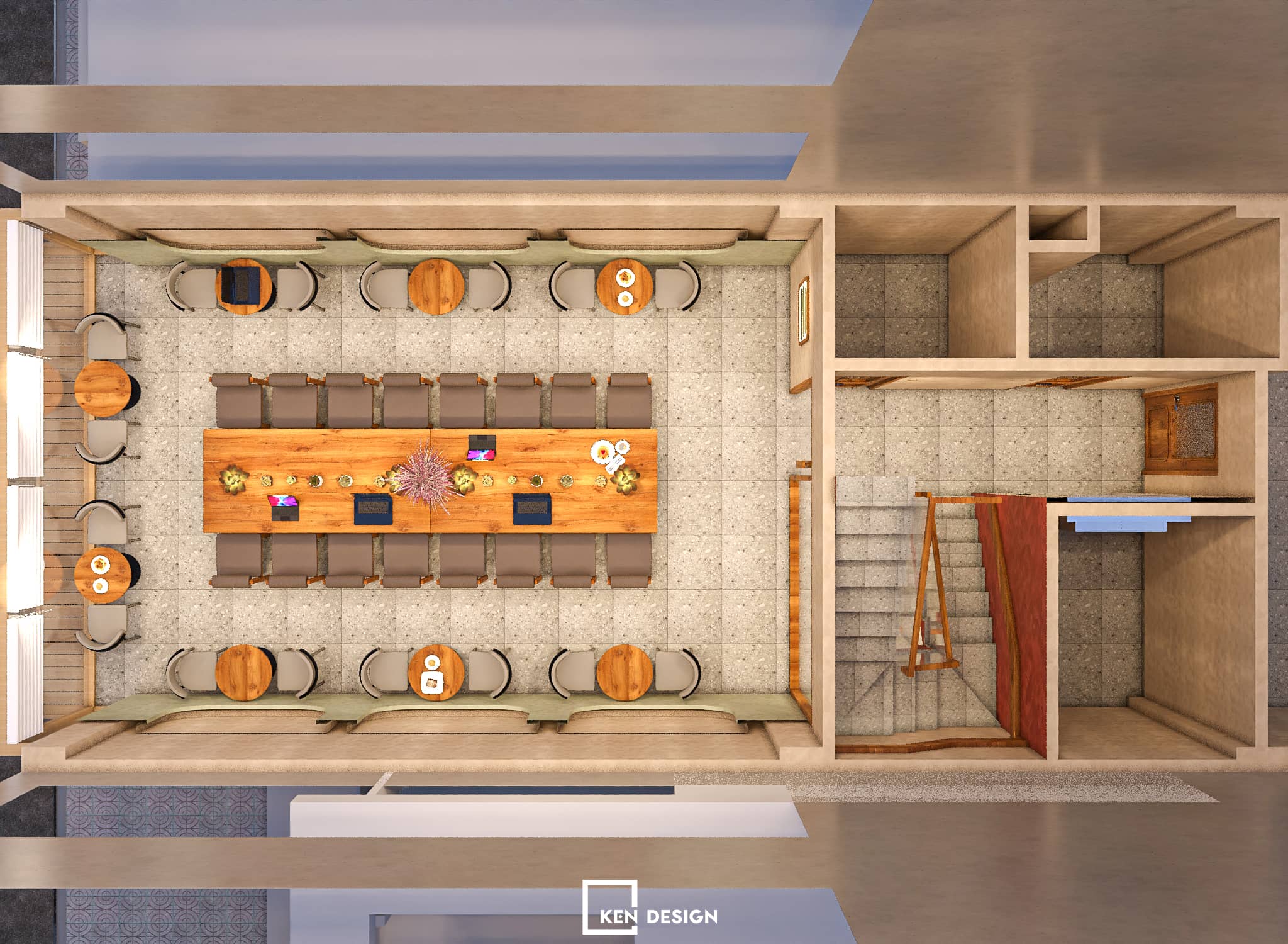 thiết kế quán Win Lucky Coffee & Tea