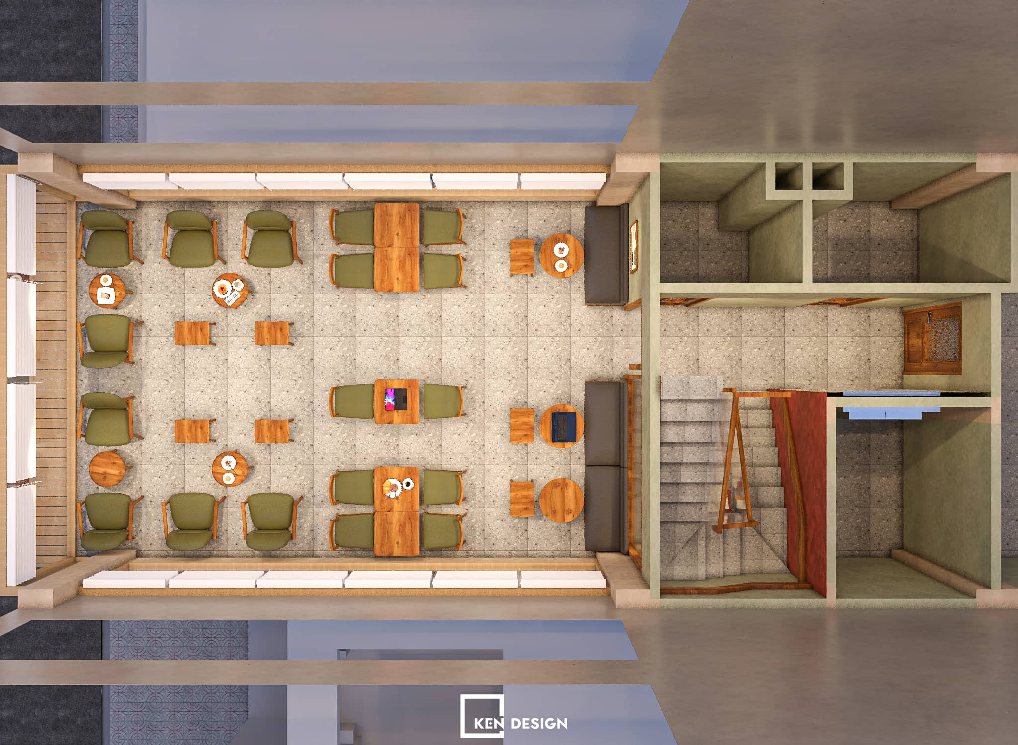 thiết kế quán Win Lucky Coffee & Tea