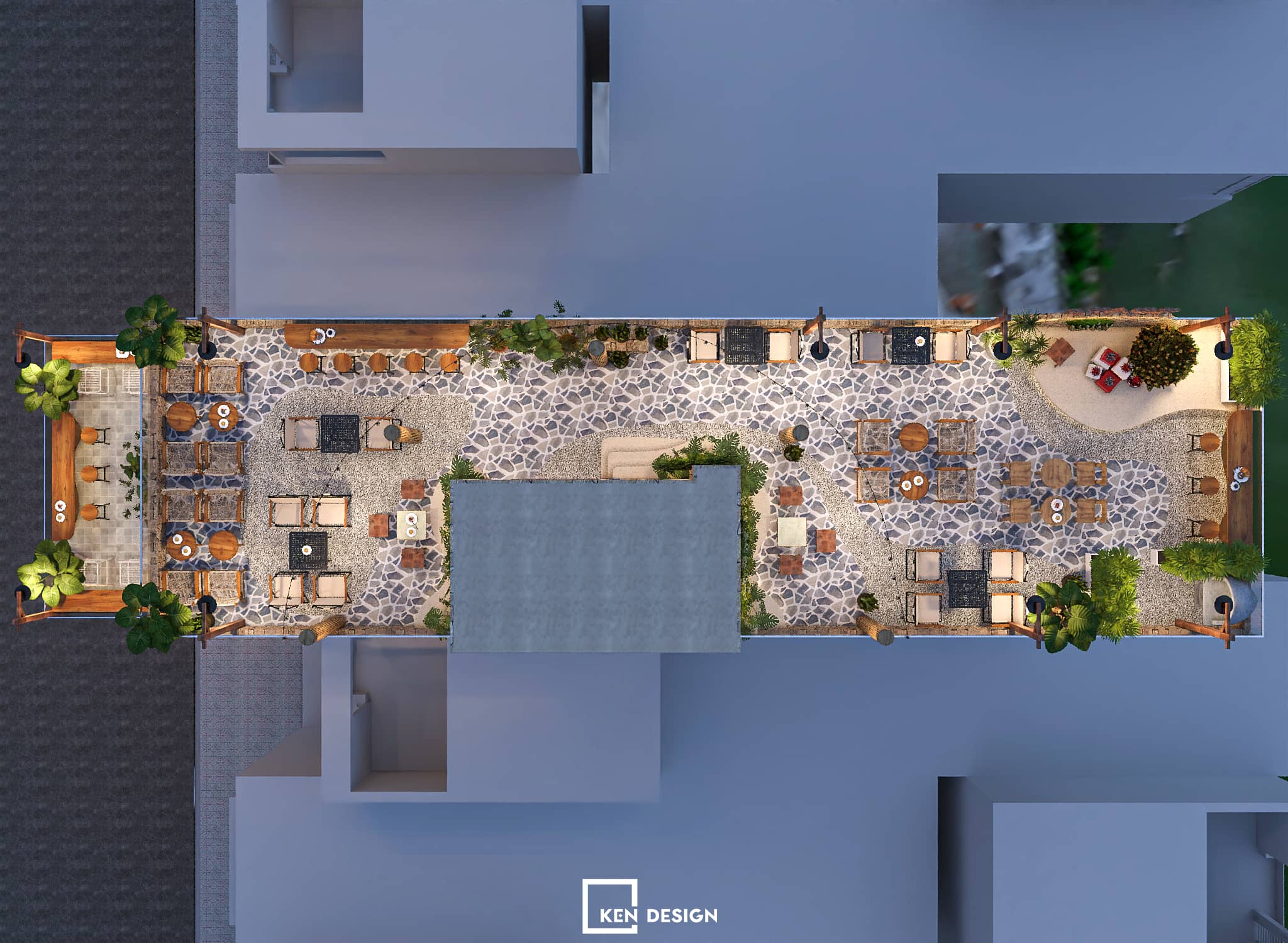 thiết kế quán Win Lucky Coffee & Tea