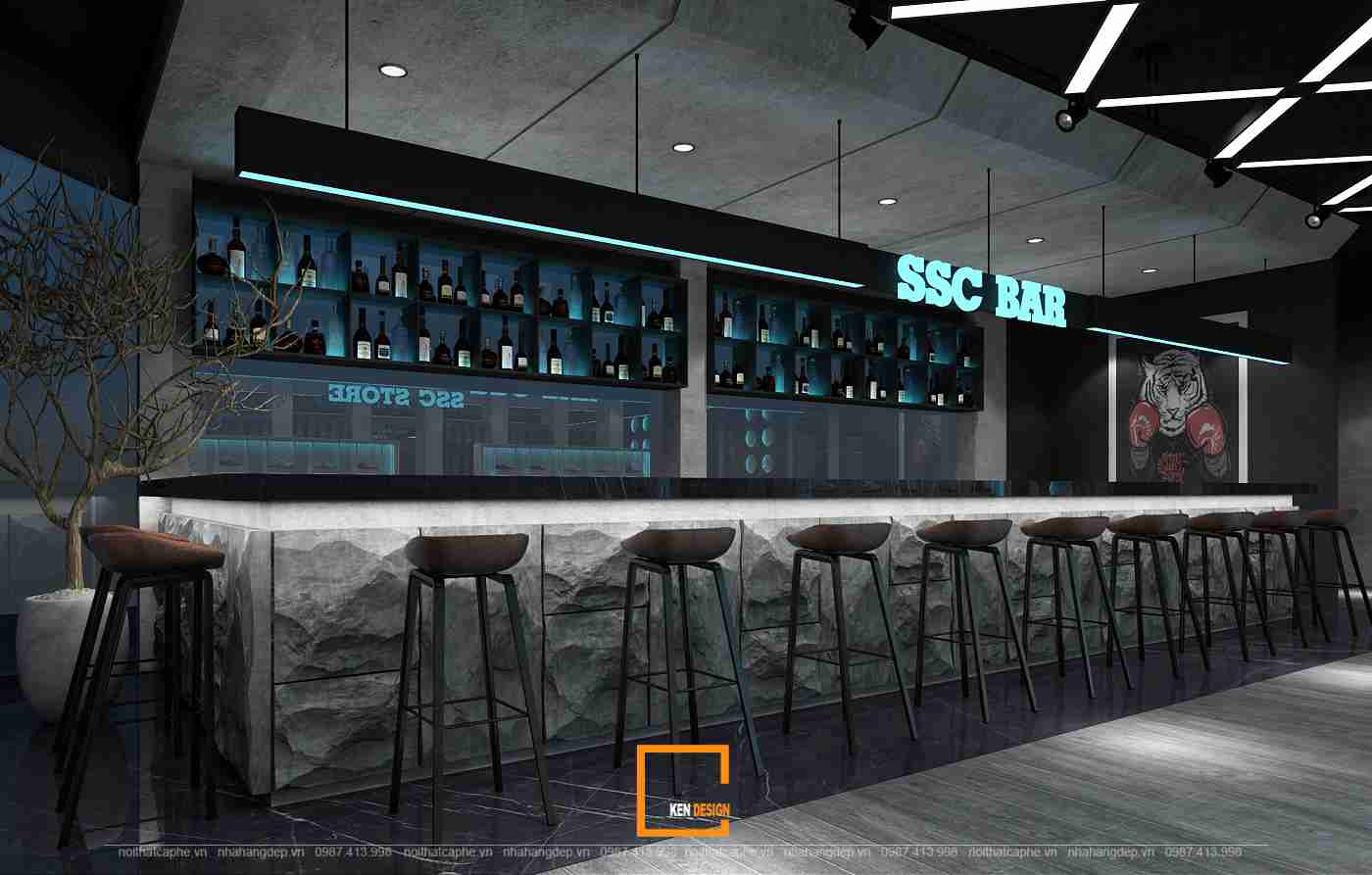 Thiết kế Saigon Sports Club bar