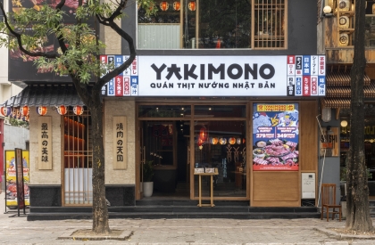 mặt tiền thiết kế yakimono trung hoà