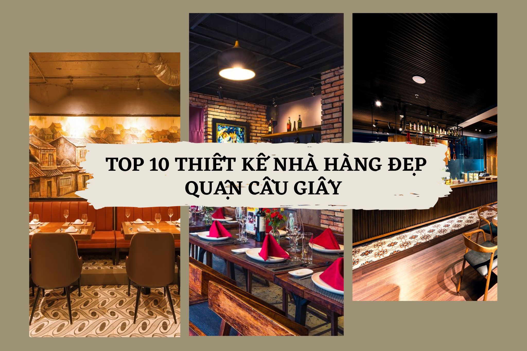 top 10 thiết kế nhà hàng ở cầu giấy