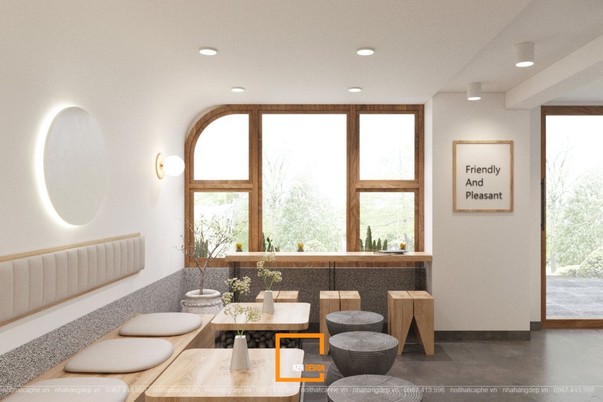 Mẫu quán cafe dưới 50m²