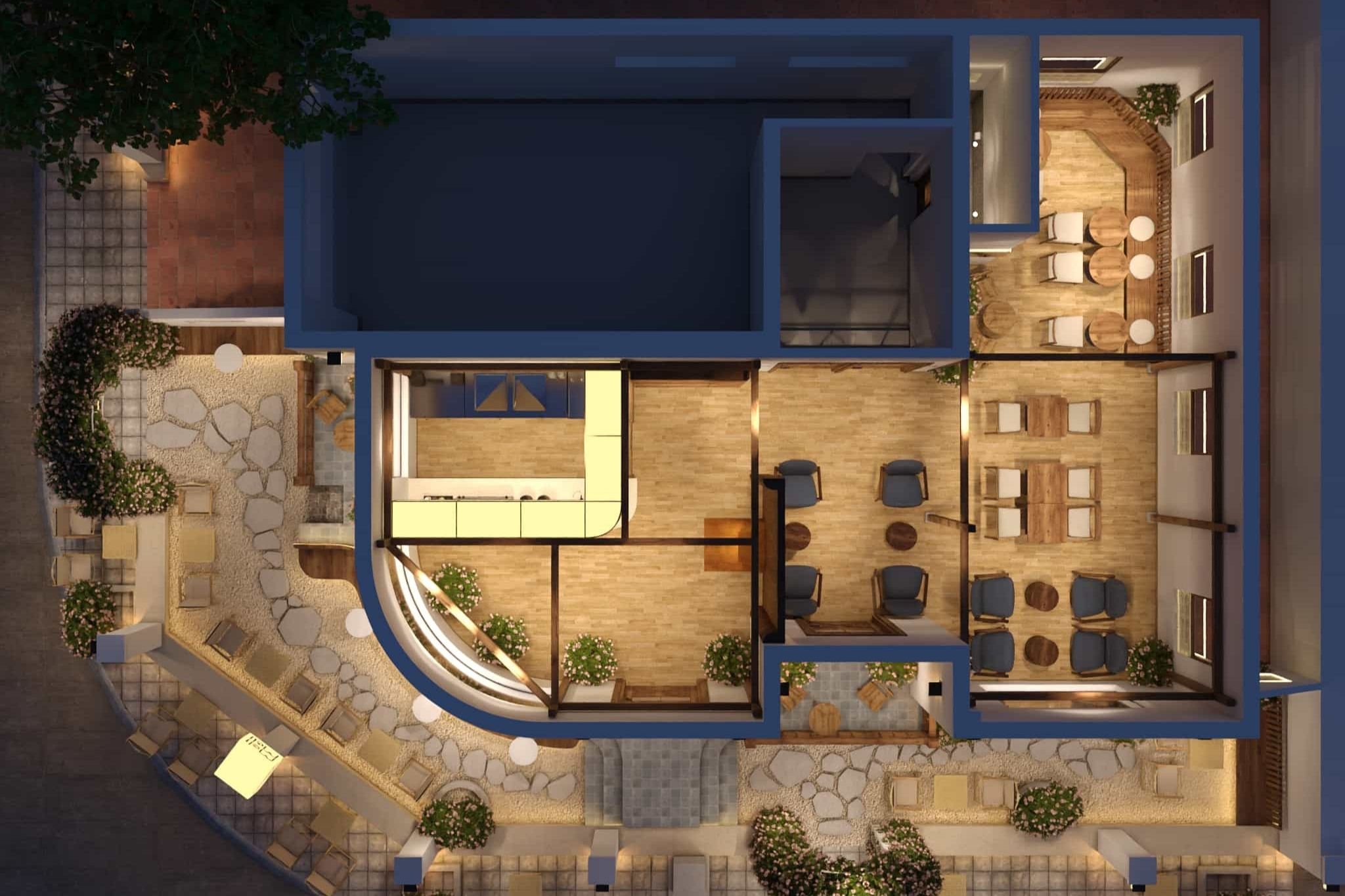Mẫu quán cafe trên 100m²