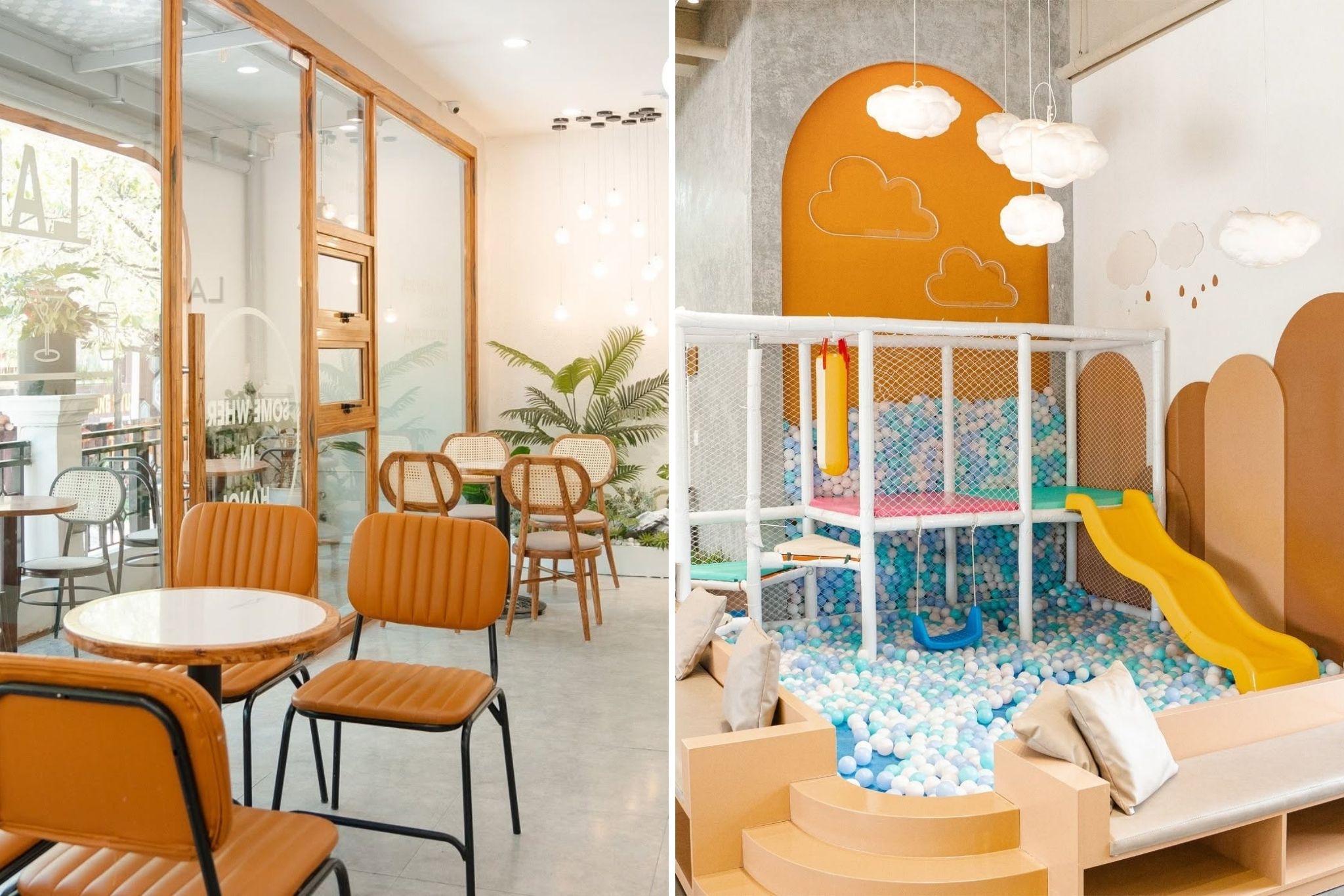 Mẫu quán Cafe kết hợp không gian vui chơi