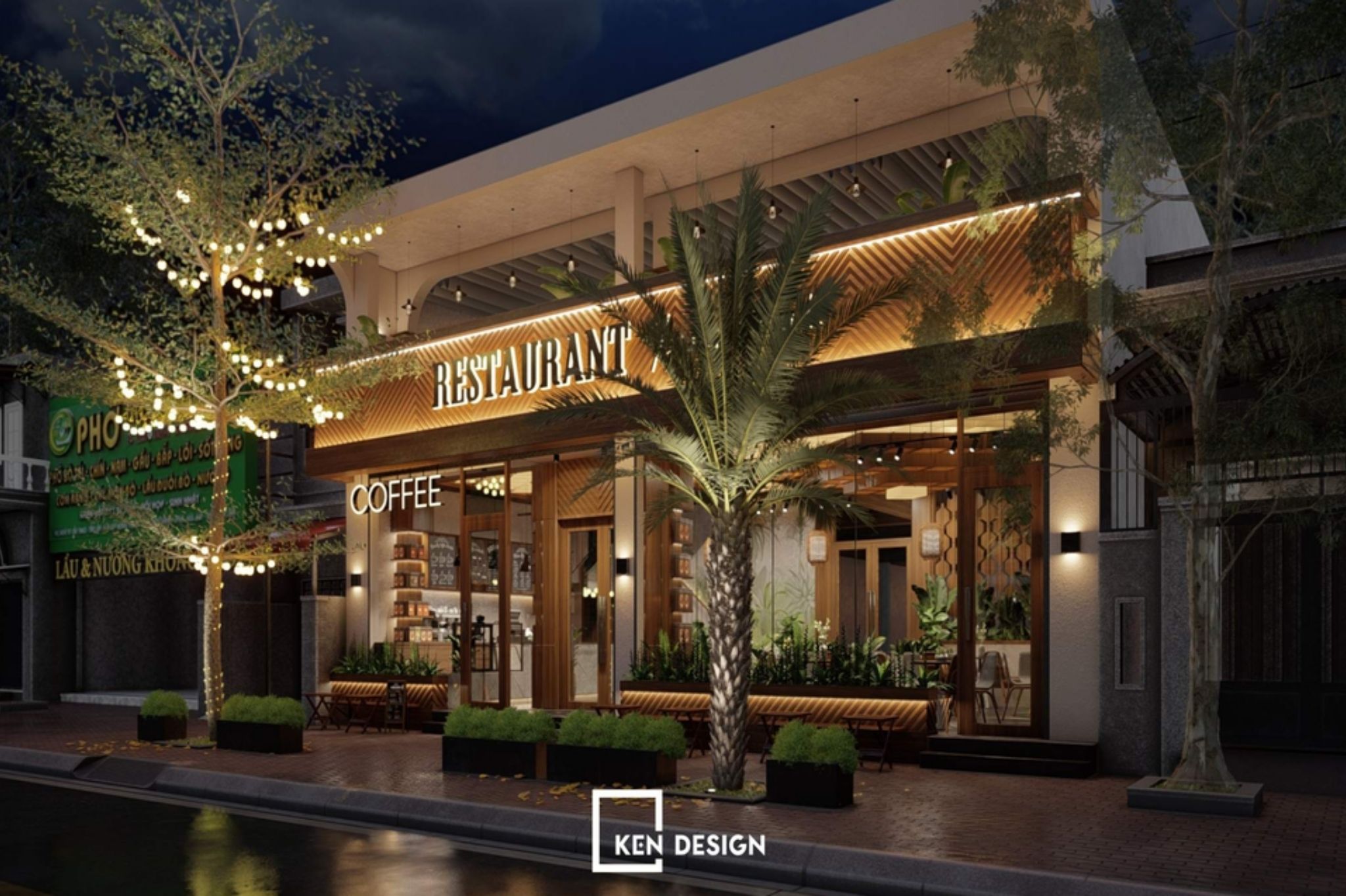 Mẫu quán Cafe kết hợp không gian vui chơi