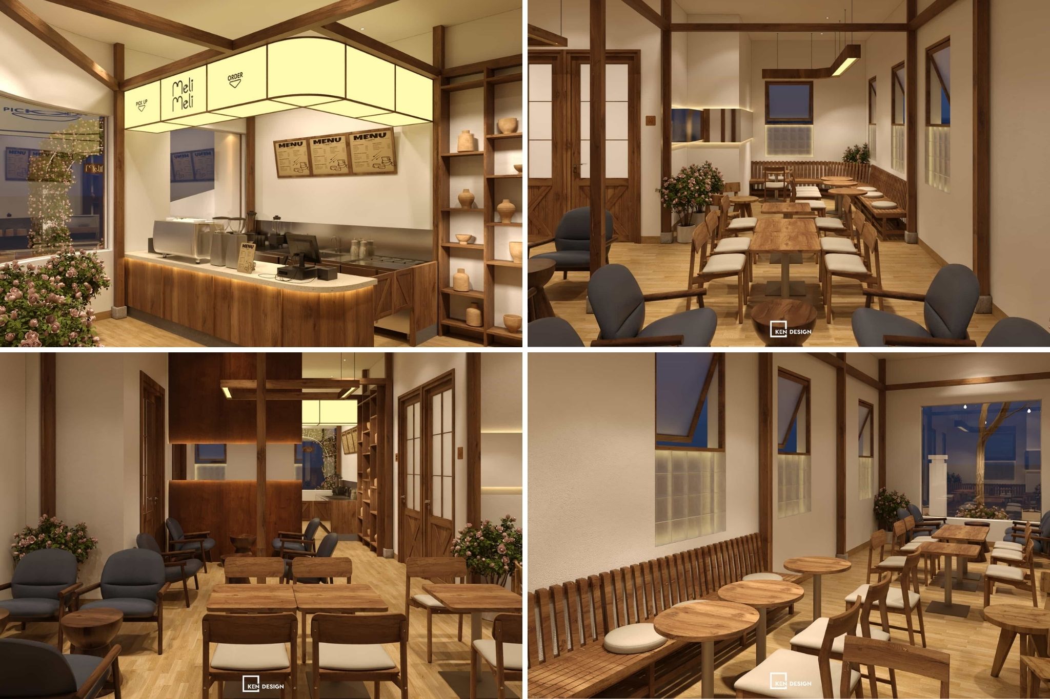 Mẫu quán cafe trên 100m²