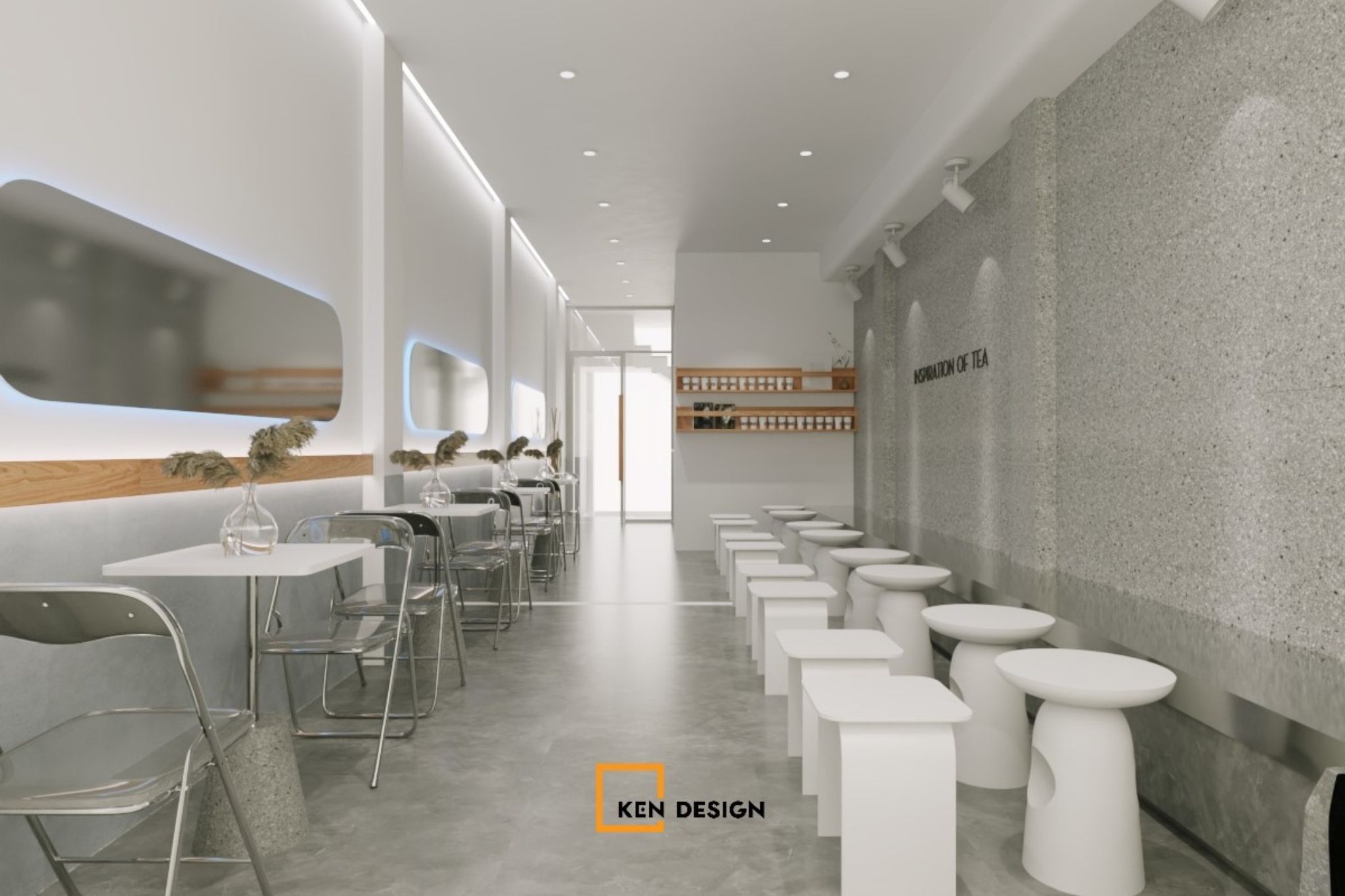 Mẫu quán cafe phong cách Minimalist
