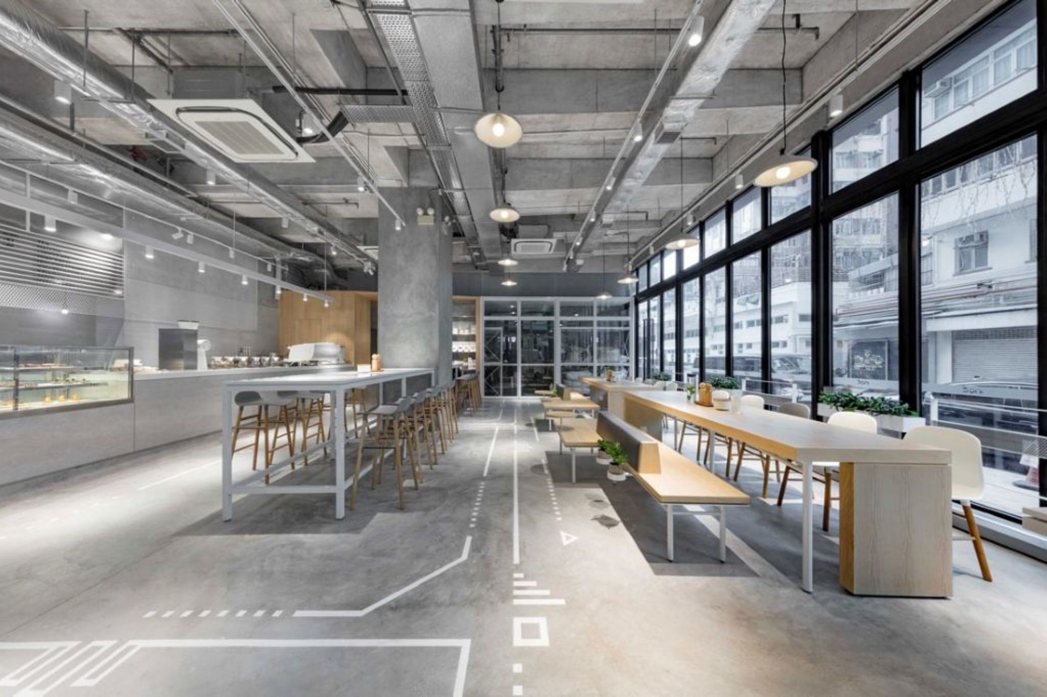 Mẫu quán cafe phong cách Industrial