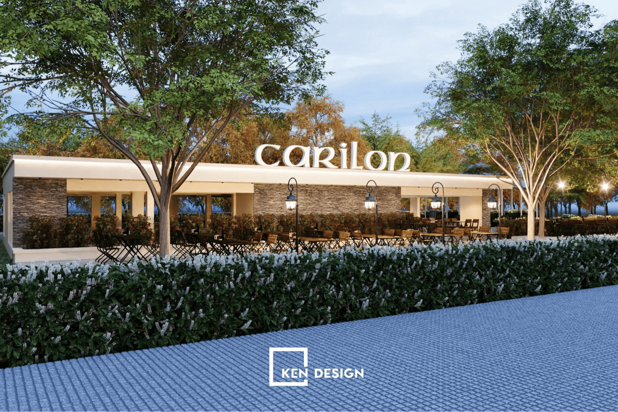 Trang trí quán cà phê sân vườn