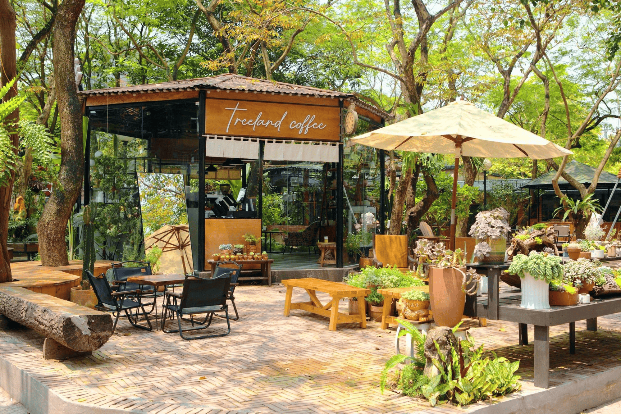 Trang trí quán cafe sân vườn