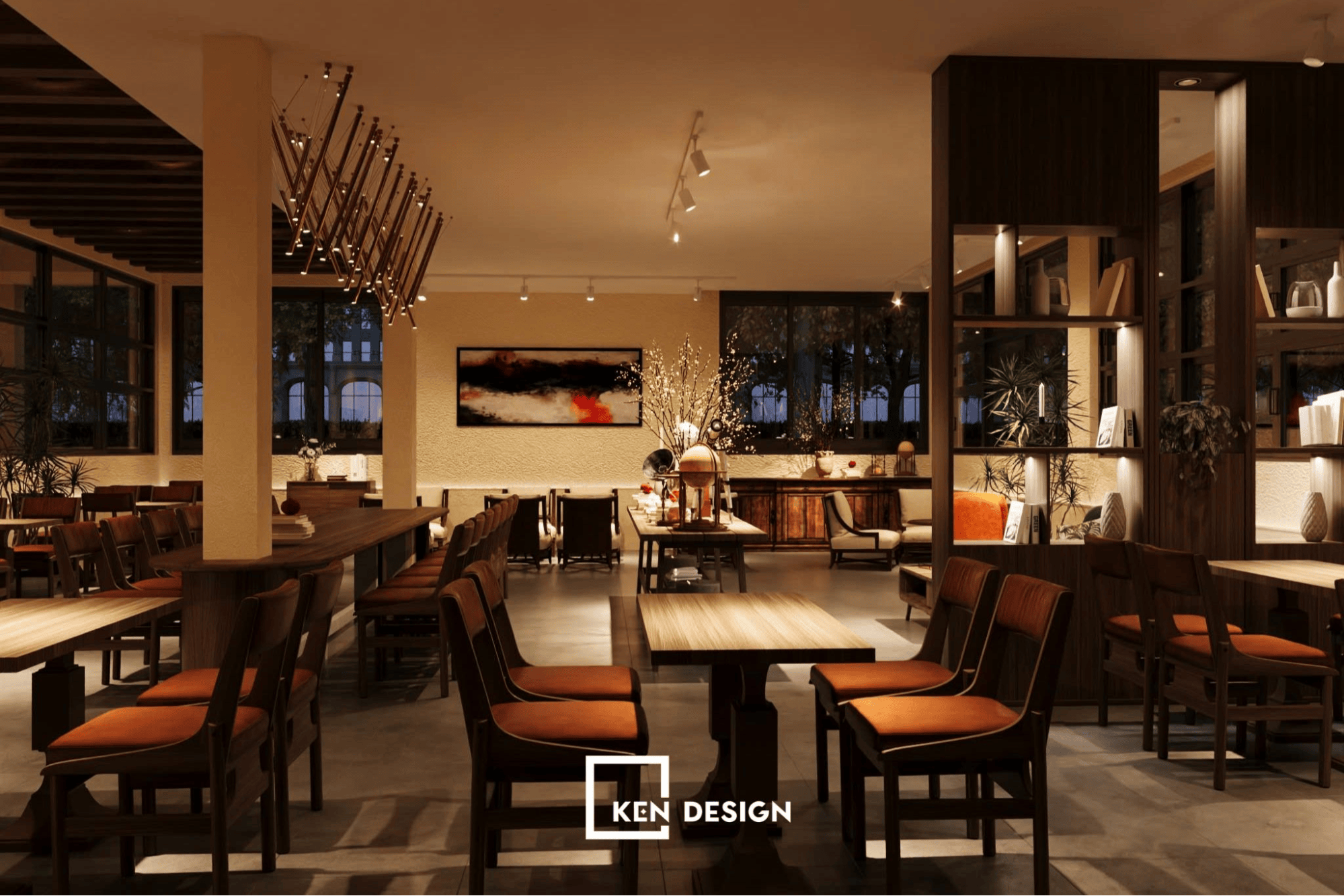 Trang trí quán cà phê sân vườn