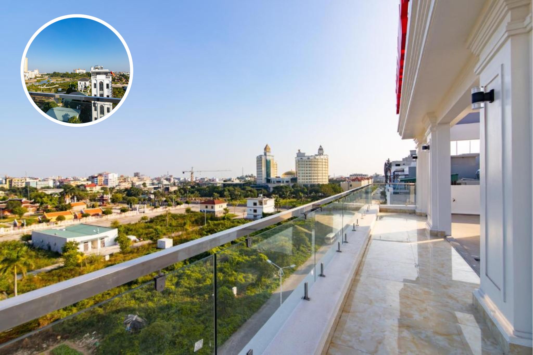 Vị trí thuận lợi và tầm nhìn r thành phố Móng Cái của khách sạn Sunshine