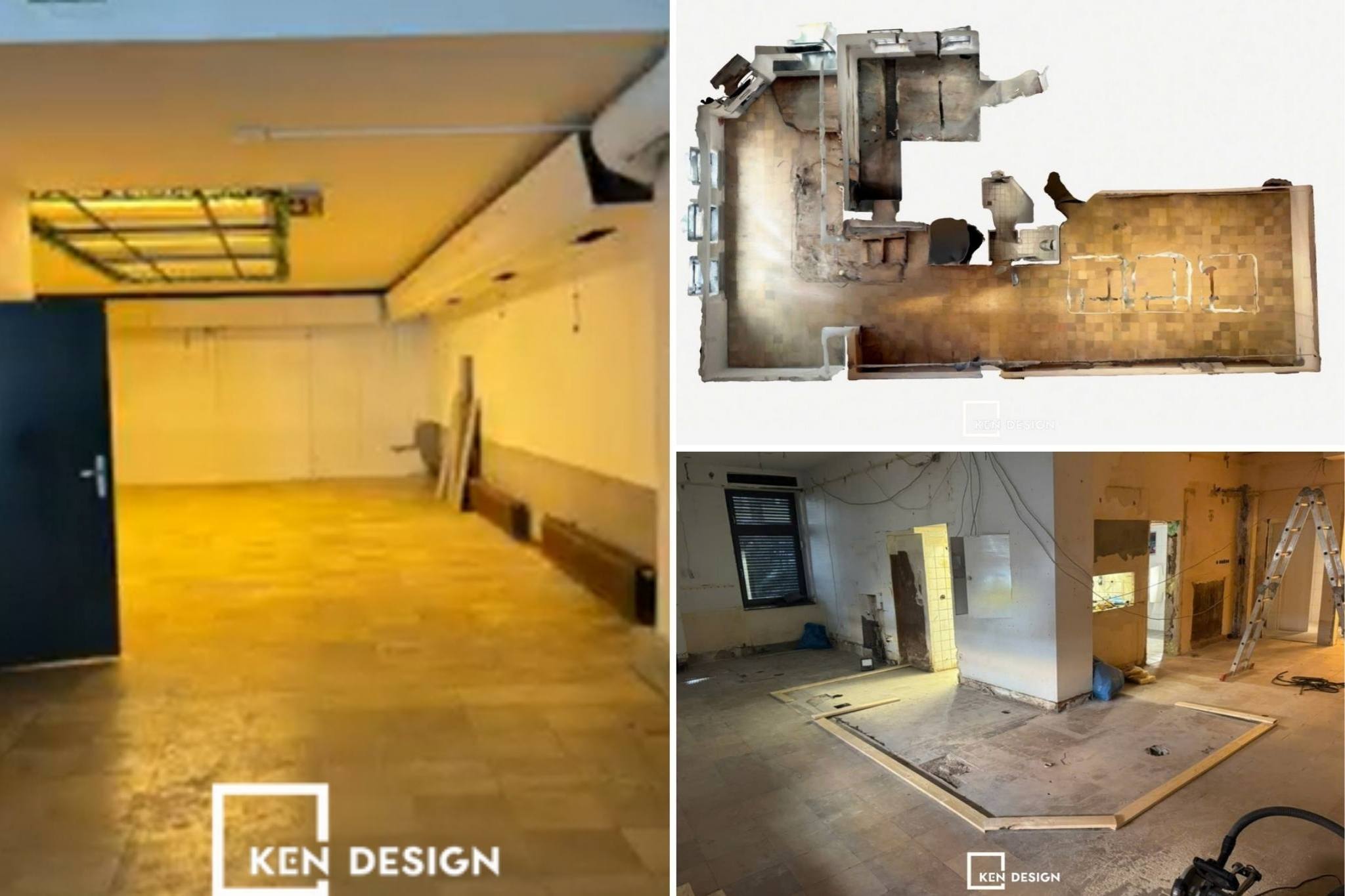 Mặt bằng hiện trạng ban đầu trước khi thi công nhà hàng Đức