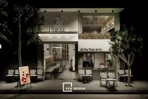Thi công quán cafe Phiêu tại Thái Thịnh: Giải pháp cho mặt bằng cũ và trần thấp