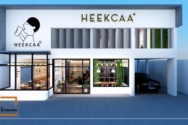 Thiết kế quán trà sữa Heekcaa Campuchia