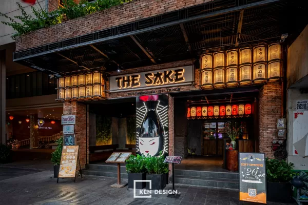 Thi công nhà hàng The Sake - Đắm chìm trong không gian Nhật Bản sống động