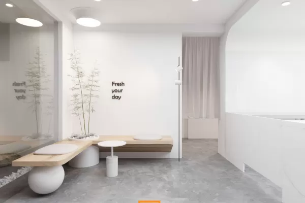 Dự án thiết kế quán trà sữa Lafont - vẻ đẹp tối giản