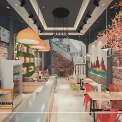 Thiết kế quán trà sữa Vĩnh Phúc