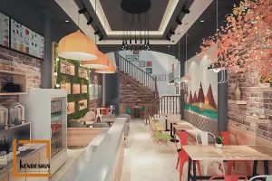 Thiết kế quán trà sữa Vĩnh Phúc